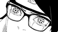 Sarada's Mangekyou Sharingan as shown in the manga (Image via Shueisha)